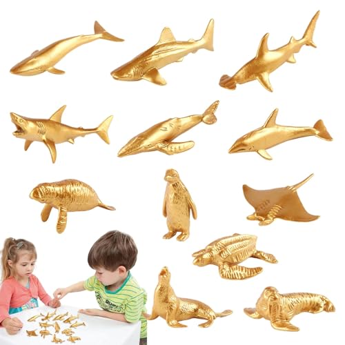 Kleine Meerestierfigur, Meerestierfiguren, Dekoration Modell Meerestier, goldfarben, Meerestierfiguren, Modellspielzeug für kleine Kinder, pädagogische Dekoration Kleine Meerestierfigur, Meerestierfiguren, Dekoration Modell Meerestier, goldfarben, Meerestierfiguren, Modellspielzeug für kleine Kinder, pädagogische Dekoration von Generic