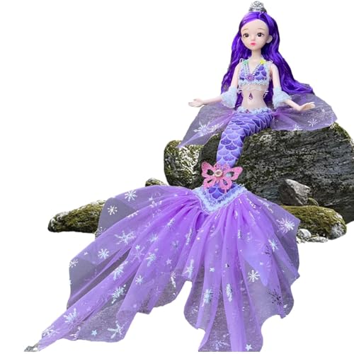 Kleine Meerjungfrau-Spielzeuge - Vom Film inspirierte Klassische Modepuppe Prinzessin - Sichere Materialien kleine Meerjungfrau-Puppe, weich und schön für Weihnachts- und Geburtstagsgeschenke von Generic