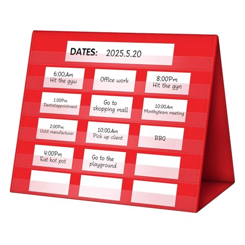 Kleine Organizer-Tafel,Stehpult Mit Fächern - Zweiseitig Klappbares Lernbrett Für Phonics-Spiele Und Lese- Und Rechtschreibübungen Im Kindergarten & Grundschulunterricht von Generic
