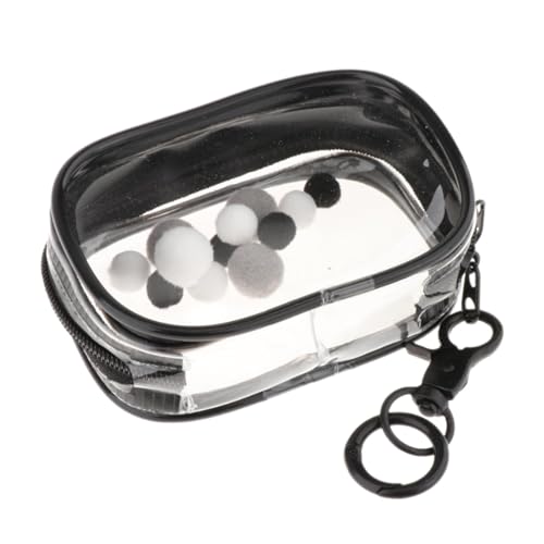 Kleine Puppentasche, Outdoor, Puppentasche, Tragetasche, Reißverschluss, Transparente Figur Displaytasche, Schwarzes Rechteck von Generic