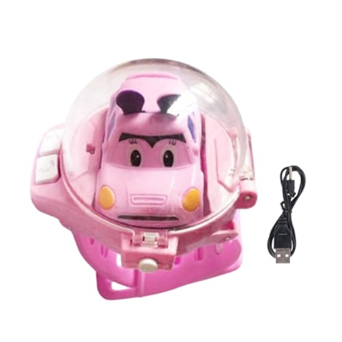 Kleine ferngesteuerte,Uhr ferngesteuertes Auto - RC-Uhr-Rennwagen,USB-Lade-Fernbedienungsspielzeug, 2,4 GHz kleines Handgelenk-Fernbedienungsauto für Teenager, Mädchen ferngesteuertes Auto a von Generic