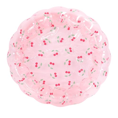 Kleiner Aufblasbarer Pool, Blow Ball Pit Play -Pool für Kleinkinder Tragbare Faltbare PVC mit Niedlichen Leuchtenden Farben für den Innen (Transparente Kirsche) von Generic