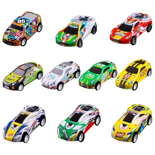 Kleines Auto, Spielzeug zum Ziehen – Rennauto aus Legierung, Schießauto, 10 Stück | Zugfahrzeug, Auto-Set, Reisespielzeug für Geburtstagsklassenzimmer Kleines Auto, Spielzeug zum Ziehen – Rennauto aus Legierung, Schießauto, 10 Stück | Zugfahrzeug, Auto-Set, Reisespielzeug für Geburtstagsklassenzimmer von Generic