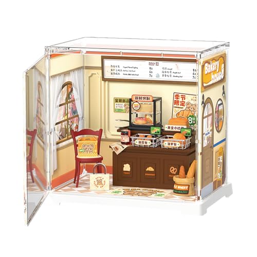 Kleines Haus-Modell-Set – Tragbares Kreativ-Set, langlebiges Puppenhaus-Set | Hochwertiges Bastelset mit -Möbeln & Dekoration, handgefertigtes Sammlerhaus für die Inneneinrichtung von Erwachsenen von Generic