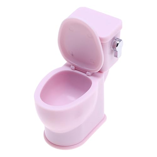Kleines Toilettenhaus | Miniatur-Toilette für Haus – Miniaturmöbel Toilette | Kuchendekoration, Miniatur-Toilette mit Wasserspül-Sound, detaillierte Möbel von Generic