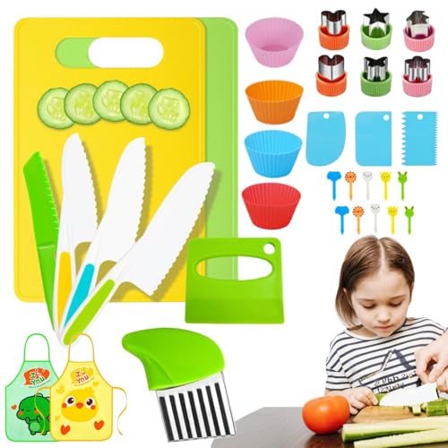 Kleinkind-Küchenwerkzeuge, Kinder-Kochmesser-Set, Küchenwerkzeuge für Kleinkinder, Schneidesets für Kinder, Lernset für Kleinkinder, Lernspiel von Generic