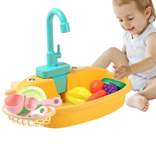 Kleinkind Spülbecken Spielzeug - Kinder Spielen Haushahn Spielzeug | Stellen Sie Sich Rollenspielspielzeug mit fließendem Wasser für Mädchen, und Kleinkind vor von Generic
