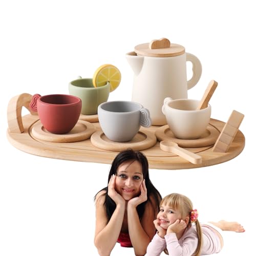 Kleinkind Tee -Set - Tee -Set Kids | Teas Party Sets | Hölzerne Tadende Spiele Princess Food Time Toy | Spülmaschine Reichhaltiges Und Farbenfrohes Indoor -Aktivitäts -Kit Zum Geburtstag, Weihna Kleinkind Tee -Set - Tee -Set Kids | Teas Party Sets | Hölzerne Tadende Spiele Princess Food Time Toy | Spülmaschine Reichhaltiges Und Farbenfrohes Indoor -Aktivitäts -Kit Zum Geburtstag, Weihna von Generic