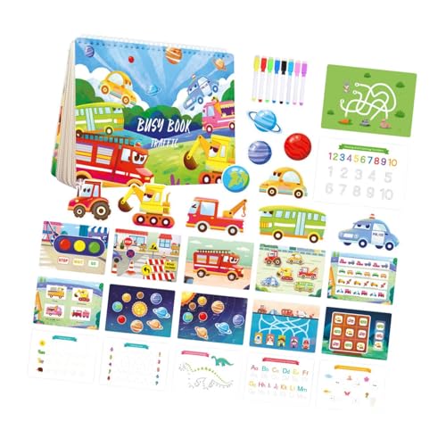 Kleinkinder Stickers Buch Interactive Learning Tool Interactive Lernen Jungen Mädchen Quiet Spielzeugbuch für Kindergarten Road Travel, Verkehrsthema von Generic