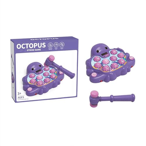 Kleinkindspielzeug Whack-a-mole Spielzeug Interaktion Octopus Thema Spielzeug Lernspielzeug Geburtstagsgeschenk für Kleinkind Junge Spielzeug (Lila) von Generic