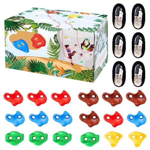 Klettergriffe – 18 x bunte Wandgriffe für Klettern | Klettergriffe für Erwachsene, Spielplatzzubehör, Montagezubehör für Erwachsene im Lieferumfang enthalten Klettergriffe – 18 x bunte Wandgriffe für Klettern | Klettergriffe für Erwachsene, Spielplatzzubehör, Montagezubehör für Erwachsene im Lieferumfang enthalten von Generic