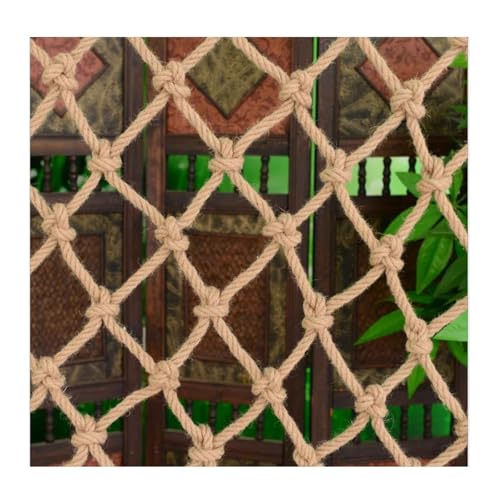 Kletternetz Indoor/Outdoor, Durchmesser 8mm, Raster 10cm StrapazierfäHiges Spielplatz-Cargonetz, füR Erwachsene und Kinder, Kariertes Seilnetz, Max. Belastung Von 150kg(8mm-12cm,4X4m(13.12X13.12ft)) von Generic