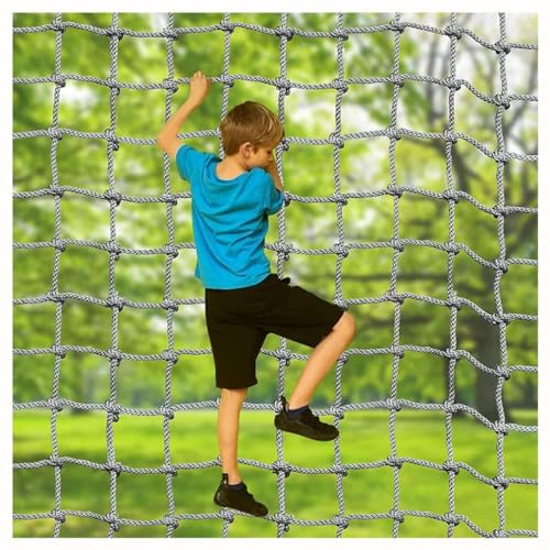 Kletternetz für Kinder Outdoor, Warennetz aus Polyamid, Strapazierfähiges Treppensicherheitsnetz,universelles(10mm*8cm,2X2m/6.6X6.6ft) von Generic