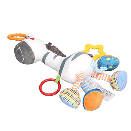 Knisterndes Quietschspielzeug, Hängendes Rasselspielzeug für Babys, Harmloses Geschenk, Sanfte Geräusche für Kinderwagen (Zebraform) von Generic