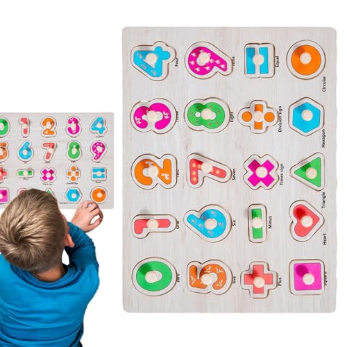 Knöchelpuzzles aus Holz, vorschulisches Knöchel-Puzzle-Spielzeug | Holzpuzzle zum Lernen der Feinmotorik | Lernpuzzle, Knöchelbrett für Geburtstag, Neujahr von Generic