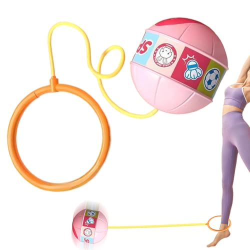 Knöchelspringball – Knöchelspringball für Kinder | Springseilball mit Fußschlaufe | LED beleuchteter Ankla Skippine Rope Ball | Outdoor-Spiele Fitness für Kinder Jugendliche Erwachsene Schule Garten von Generic