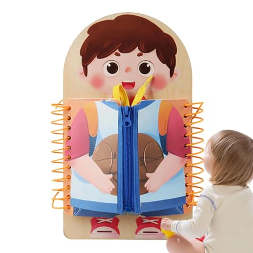 Knopfbrett - Spielzeug Für Grundlegende Lebenskompetenzen - Tragbares Holzspielzeug Mit Reißverschluss Schnürsenkel Und Schnalle Für Kindergarten Vorschule Zuhause Auto Reisen Knopfbrett - Spielzeug Für Grundlegende Lebenskompetenzen - Tragbares Holzspielzeug Mit Reißverschluss Schnürsenkel Und Schnalle Für Kindergarten Vorschule Zuhause Auto Reisen von Generic