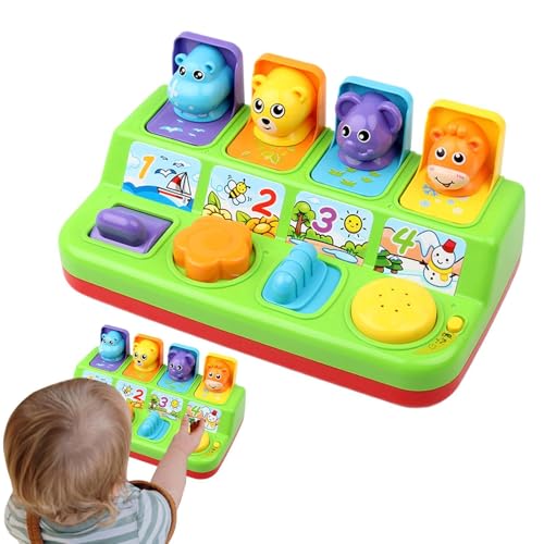 Knopfdruckspielzeug für Kinder, Entwicklungsspielzeug mit , Versteck- und Suchspielzeug für Kleinkinder, Spielzeug für Kinder ab 12 Monaten mit 4 Cartoon-Mustern, Spielzeug Knopfdruckspielzeug für Kinder, Entwicklungsspielzeug mit , Versteck- und Suchspielzeug für Kleinkinder, Spielzeug für Kinder ab 12 Monaten mit 4 Cartoon-Mustern, Spielzeug von Generic