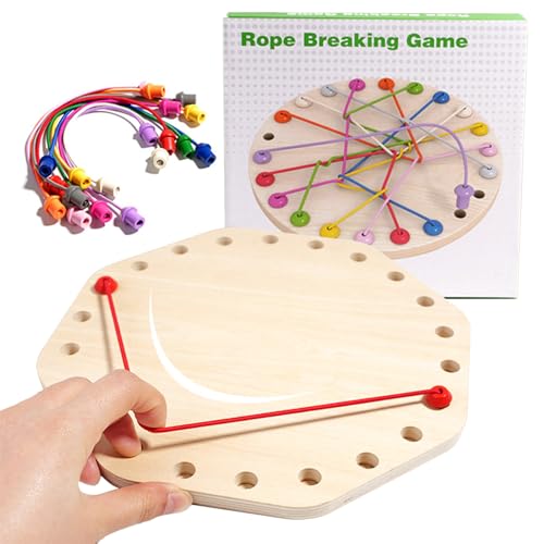 Knoten -Puzzlespiel - Twisted Seilsortierung, Brainy Schnürung Spielzeug | Tragbare Lernaktivitäten mit verworrenen Seilen, Bildungsbrettspiel für Kinder über 3, um das Denken und Koordination zu stei von Generic