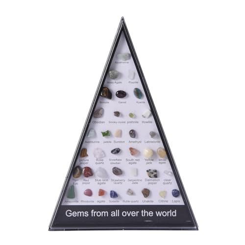Kollektion aus Stein Stones für und Mineralien für Geologie-Set von Edstein in 36 Teilen | Vitrine für wertvolle und Identifikationsbücher, die Rock-Sammlung Kollektion aus Stein Stones für und Mineralien für Geologie-Set von Edstein in 36 Teilen | Vitrine für wertvolle und Identifikationsbücher, die Rock-Sammlung von Generic