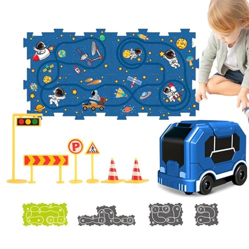 Kombination aus Puzzles und Tracks, Spielset mit Puzzlespuren - Puzzle-Rennwagen Set | Puzzle-Puzzlespiel für und Mädchen im Alter von 3-6 Jahren zu Hause, im Kindergarten Kombination aus Puzzles und Tracks, Spielset mit Puzzlespuren - Puzzle-Rennwagen Set | Puzzle-Puzzlespiel für und Mädchen im Alter von 3-6 Jahren zu Hause, im Kindergarten von Generic