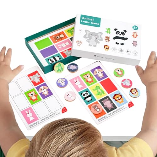Kombiniert Tier-Tracking-Karten für Kinder, Kombinationsspiel mit Tieren, Trainingsspielzeug mit passenden Spielen, Logikspiele, Tierpositionsordnung, Lernspielzeug, J Kombiniert Tier-Tracking-Karten für Kinder, Kombinationsspiel mit Tieren, Trainingsspielzeug mit passenden Spielen, Logikspiele, Tierpositionsordnung, Lernspielzeug, J von Generic