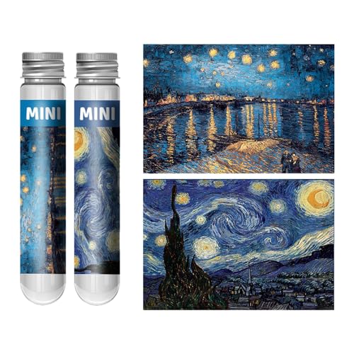 Kompaktes Kapselrohr-Puzzle, 150 Teile, 15,2 x 10,2 cm dick und herausfordernd für Erwachsene und Kinder, intelligentes Spiel, Sternennacht-Thema, perfekt für Reisen Kompaktes Kapselrohr-Puzzle, 150 Teile, 15,2 x 10,2 cm dick und herausfordernd für Erwachsene und Kinder, intelligentes Spiel, Sternennacht-Thema, perfekt für Reisen von Generic