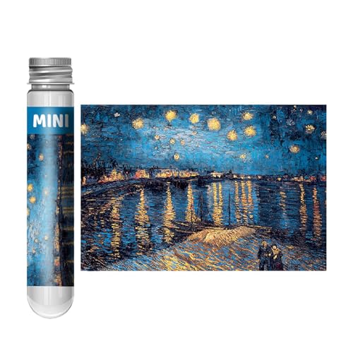 Kompaktes Kapselrohr-Puzzle, 150 Teile, 15,2 x 10,2 cm dick und herausfordernd für Erwachsene und Kinder, intelligentes Spiel, Sternennacht-Thema, perfekt für Reisen Kompaktes Kapselrohr-Puzzle, 150 Teile, 15,2 x 10,2 cm dick und herausfordernd für Erwachsene und Kinder, intelligentes Spiel, Sternennacht-Thema, perfekt für Reisen von Generic