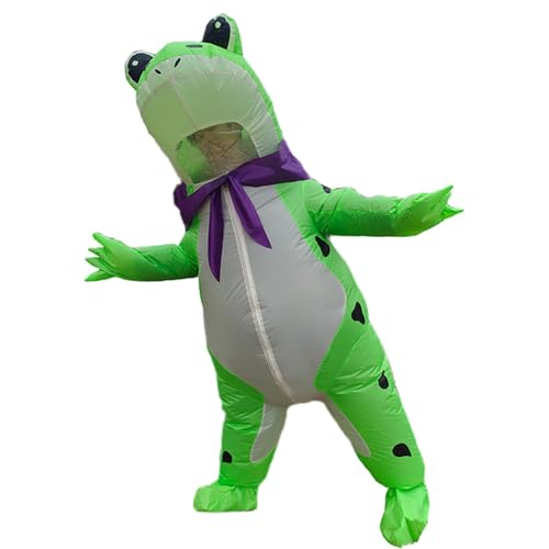 Komplettes Frosch-Kostüm für Erwachsene, Frosch-Kostüm, Halloween-Kostüm, lustiger Luftanzug, lustig für den ganzen Körper, leicht, aufblasbar für Hallo von Generic
