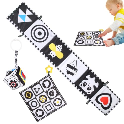 Kontrast-Spielzeug für Kinder, Kinder Spielzeug mit hohem Kontrast | 3er Set sensorisches Spielzeug für Kinder | Interaktives Spielzeug für Lernaktivitäten mit Kontrast, Lernspielzeug mit ho Kontrast-Spielzeug für Kinder, Kinder Spielzeug mit hohem Kontrast | 3er Set sensorisches Spielzeug für Kinder | Interaktives Spielzeug für Lernaktivitäten mit Kontrast, Lernspielzeug mit ho von Generic