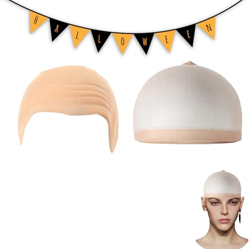 Kopfbedeckung für Halloween, Glatze für Halloween, Kopfbedeckung, Dekoration für Mönchhaare – atmungsaktive Glatzenhaardecke für Halloween, Cosplay, Kopfbedeckung für Halloween, Glatze für Halloween, Kopfbedeckung, Dekoration für Mönchhaare – atmungsaktive Glatzenhaardecke für Halloween, Cosplay, von Generic