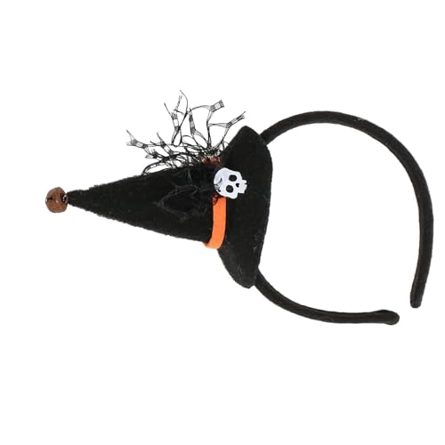 Kopfbedeckung für Halloween-Kostüm, Halloween-Haarband, Hexenhut, Vintage, Hexenhut, elegante Party-Kopfbedeckung mit Spinnennetz von Generic