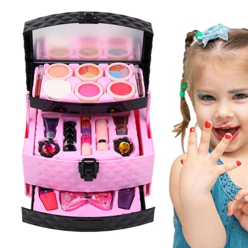 Kosmetik Spielzeug für kleine Mädchen - Make-up-Spielzeug für kleine Mädchen mit Tragetasche, Lernspielzeug für Zuhause, Kindergarten, Partygeschenke, Prec Learning Center Kosmetik Spielzeug für kleine Mädchen - Make-up-Spielzeug für kleine Mädchen mit Tragetasche, Lernspielzeug für Zuhause, Kindergarten, Partygeschenke, Prec Learning Center von Generic