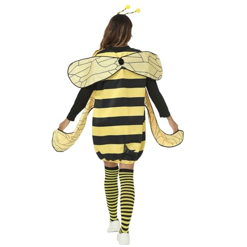 KostüM Biene Damen Mit Biene Haarreif, FlüGel, BeinäRme, FaschingskostüMe FüR Damen Herren Karneval Dress Up Party Cosplay von Generic