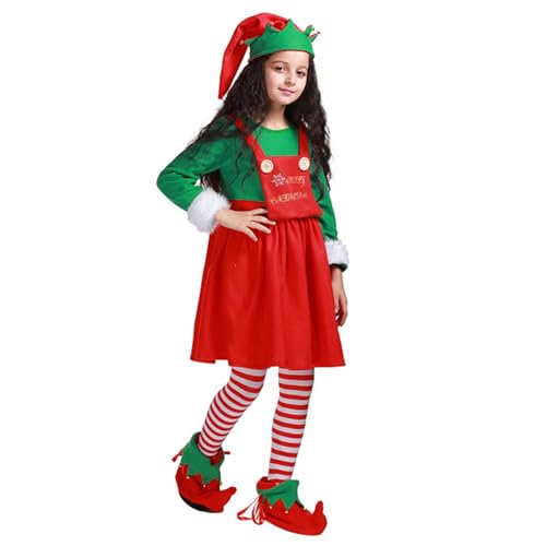 -Kostüm für Kinder, -Kostüm, Hut, Socken, Cosplay-Kleidung, Weihnachts-Outfit, bequemes -Kostüm, bezaubernd für Veranstaltungen, Versammlungen, M, Refer to description -Kostüm für Kinder, -Kostüm, Hut, Socken, Cosplay-Kleidung, Weihnachts-Outfit, bequemes -Kostüm, bezaubernd für Veranstaltungen, Versammlungen, M, Refer to description von Generic