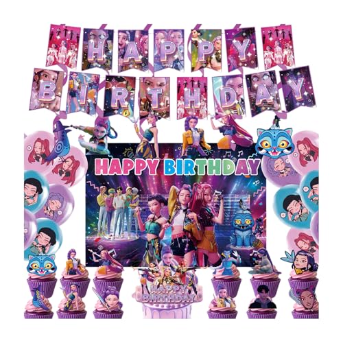 𝙆𝙥𝙤𝙥 𝘿𝙚𝙢𝙤𝙣 𝙃𝙪𝙣𝙩𝙚𝙧𝙨 Geburtstagsdeko Huntrix Rumi Mira Zoey Geburtstags Deko 𝘒𝘱𝘰𝘱 𝘋𝘦𝘮𝘰𝘯 𝘏𝘶𝘯𝘵𝘦𝘳𝘴 Merch Mädchen Junge Happy Birthday Girlande Tortendeko Geburtstags 𝙆𝙥𝙤𝙥 𝘿𝙚𝙢𝙤𝙣 𝙃𝙪𝙣𝙩𝙚𝙧𝙨 Geburtstagsdeko Huntrix Rumi Mira Zoey Geburtstags Deko 𝘒𝘱𝘰𝘱 𝘋𝘦𝘮𝘰𝘯 𝘏𝘶𝘯𝘵𝘦𝘳𝘴 Merch Mädchen Junge Happy Birthday Girlande Tortendeko Geburtstags von Generic