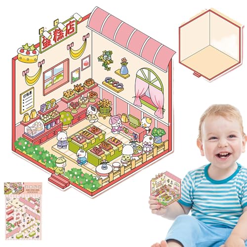Kreative Miniatur-Hausaufkleber, Miniatur-Szenenaufkleber, 3D-AMEDIKATION, Trockenlandschaftsbau, Scrapbooking-Dekorationswerkzeug Kreative Miniatur-Hausaufkleber, Miniatur-Szenenaufkleber, 3D-AMEDIKATION, Trockenlandschaftsbau, Scrapbooking-Dekorationswerkzeug von Generic