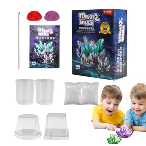 Kristallzucht-Set, Kristallkultur | 2 bunte Kristalle zum Wachsen – lustiges wissenschaftliches Spielzeug zum Basteln für Mädchen und zum Geburtstag, Ostern, Kunst und Handwerk Kristallzucht-Set, Kristallkultur | 2 bunte Kristalle zum Wachsen – lustiges wissenschaftliches Spielzeug zum Basteln für Mädchen und zum Geburtstag, Ostern, Kunst und Handwerk von Generic