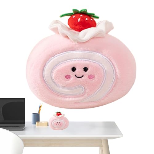 Kuchen Plüschspielzeug, Lebensmittel-Plüschspielzeug, Gefüllter Erdbeerkuchen-Simulationsspielzeug | 14 cm weiche Cartoon-Kuchenrolle, Plüsch-Sofa-Ornament, Kuchen Plüschspielzeug, Lebensmittel-Plüschspielzeug, Gefüllter Erdbeerkuchen-Simulationsspielzeug | 14 cm weiche Cartoon-Kuchenrolle, Plüsch-Sofa-Ornament, von Generic