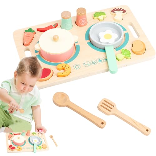 Küche Spielzeug Nachahmung | Kinderküche aus Holz mit Zubehör | Lernspielzeug Puzzle für Mädchen und , Schlafzimmer und Krippe von Generic
