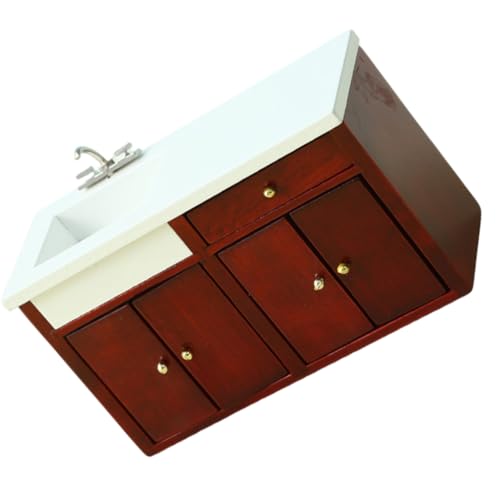 Küchenschrank Schränke Miniaturmöbel Modell Puppenhäuser Küchenzubehör Realistisches Spielset 1:12 von Generic
