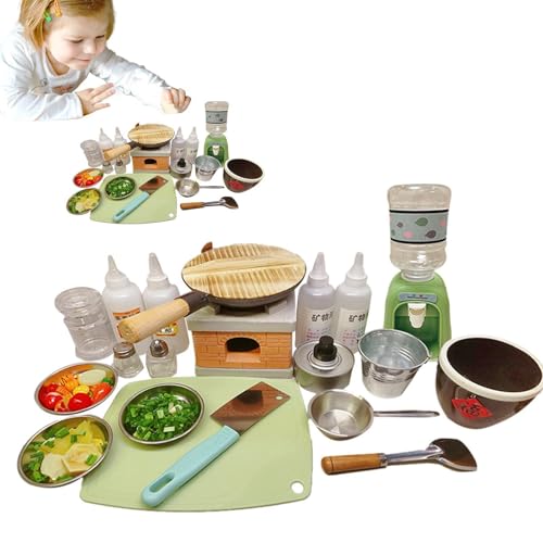Küchenset für Kinder - Echtes Küchenkit mit echten Utensilien | Bildungsspielzeug mit Kochwerkzeugen, -Brenner, Brillentopf, realistisches Küchenzubehör Küchenset für Kinder - Echtes Küchenkit mit echten Utensilien | Bildungsspielzeug mit Kochwerkzeugen, -Brenner, Brillentopf, realistisches Küchenzubehör von Generic