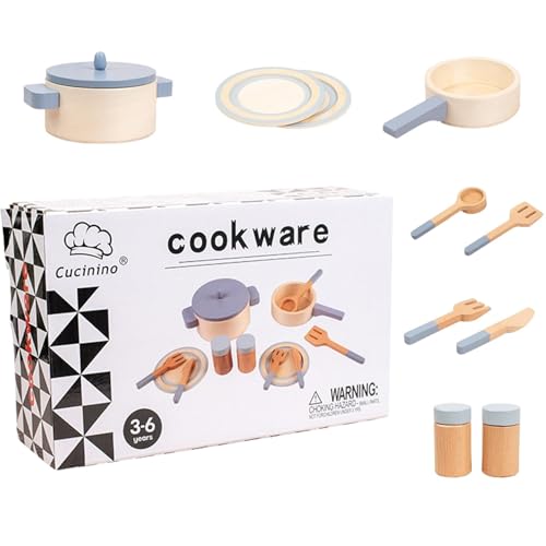 Küchenspielzeug-Set aus - Zubehör-Set für die Kinderküche,Töpfe und Pfannen-Küchenset für KindeNatürliches Material aus , Teller, Weihnachtsgeburtstagsgeschenke Küchenspielzeug-Set aus - Zubehör-Set für die Kinderküche,Töpfe und Pfannen-Küchenset für KindeNatürliches Material aus , Teller, Weihnachtsgeburtstagsgeschenke von Generic