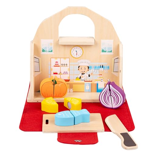 Küchenspielzeugset, Spielküchenset,Kinder Holzküche Kochspiel Spielzeug - Tragbare vorgetäuschte Zubehör Interaktive Lebensmittel Frühschulbildung für Kinder 3 Jahre alt+ Küchenspielzeugset, Spielküchenset,Kinder Holzküche Kochspiel Spielzeug - Tragbare vorgetäuschte Zubehör Interaktive Lebensmittel Frühschulbildung für Kinder 3 Jahre alt+ von Generic