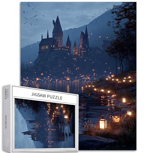 Kürbislaternen am See, 1000-teiliges Puzzle für Erwachsene, geheimnisvolles Schloss, Hintergrund-Puzzle, herausfordernde Familienaktivitäten, buntes Bastelpuzzle für Heimdekoration, Geschenke, 50 x 70 Kürbislaternen am See, 1000-teiliges Puzzle für Erwachsene, geheimnisvolles Schloss, Hintergrund-Puzzle, herausfordernde Familienaktivitäten, buntes Bastelpuzzle für Heimdekoration, Geschenke, 50 x 70 von Generic