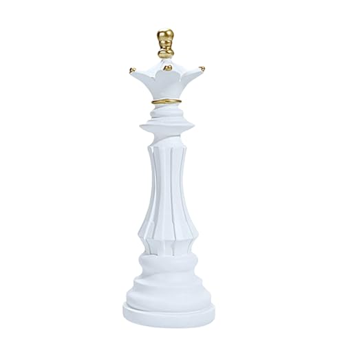 Kunstharz Schachfigur - Dekorative Spielfigur Königin, Deko-Schachfigur | Stilvolle Figurenskulptur Sammlerstück Geschenkidee, Tischmodell Raumaccessoire für Haus Flur Bücherregal Dekoelement von Generic