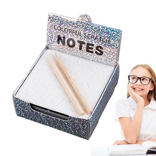 Kunstset aus Kratzpapier, Kritzelstempel, Bastelset für | Kreatives Bastelzubehör aus Kratzpapier für Kleinkinder, 100 Blatt, für Kinder Kunstset aus Kratzpapier, Kritzelstempel, Bastelset für | Kreatives Bastelzubehör aus Kratzpapier für Kleinkinder, 100 Blatt, für Kinder von Generic