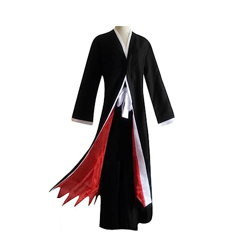 Kurosaki Ichigo Cosplay Kostüm Schwarzer Umhang Kimono Halloween Uniform Komplettset,XL-Black von Generic
