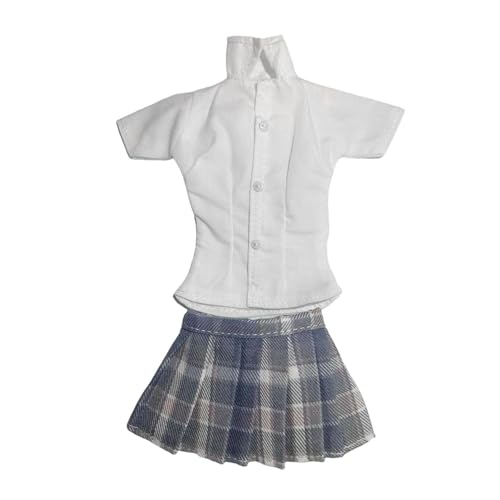 Kurzärmlige Bluse und Rock für Figuren im Maßstab 1/6, trendiges Miniatur-Kleidungsoutfit für 12''-Actionfiguren, violetter Rock Kurzärmlige Bluse und Rock für Figuren im Maßstab 1/6, trendiges Miniatur-Kleidungsoutfit für 12''-Actionfiguren, violetter Rock von Generic