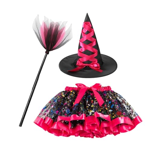 Kurzer Hexenrock, 3-teiliges Halloween-Kostüm | Hexenrock für Frauen Halloween, Halloween-Kostüm, Kostüme und Zubehör für Mädchen für Prinzessin Kurzer Hexenrock, 3-teiliges Halloween-Kostüm | Hexenrock für Frauen Halloween, Halloween-Kostüm, Kostüme und Zubehör für Mädchen für Prinzessin von Generic